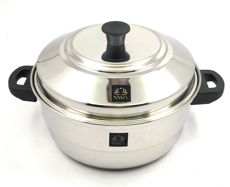 Nyra Nyra Stainless-Steel Multi-Purpose Idly/Momos/Dhokla Cooker-14 Pieces Standard Idli Maker(4 Plates , 1 Idlis )