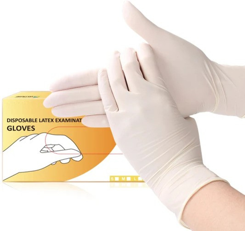 dental mart Sterile Latex Powdered Surgical Gloves (Pack of 70, Medium) Latex Examination Gloves(Pack of 70)