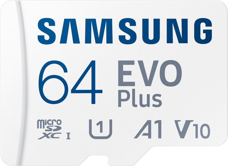 SAMSUNG Evo Plus 64 GB MicroSDXC Class 10 130 MB/s Memory Card(With Adapter)