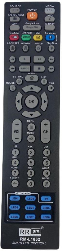 BhalTech Led Smart TV Remote Control (NO Voice) Compatible For  Dyanora Tv Remote Controller(Black)
