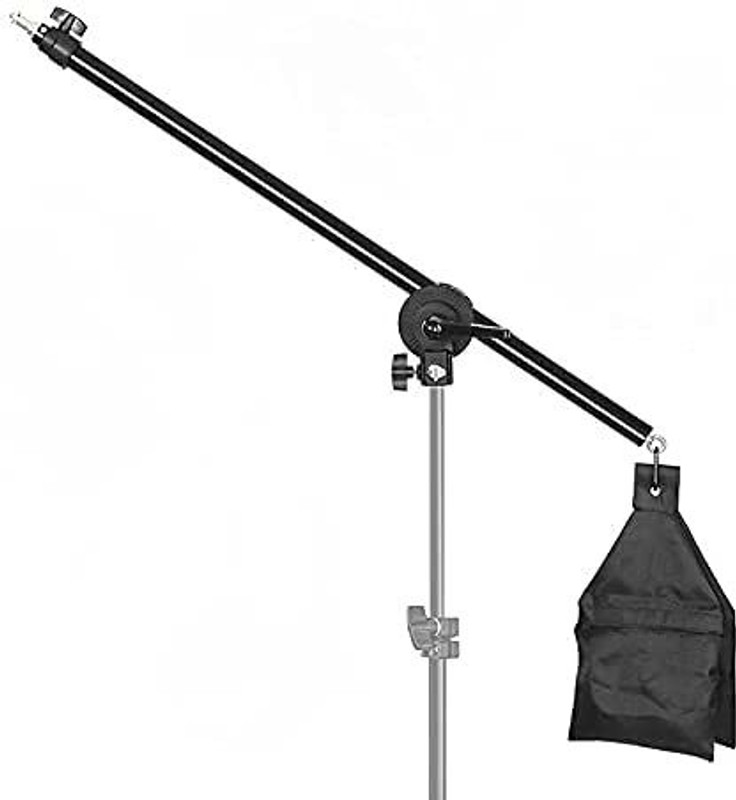 MILLETS Photo Studio Tall Lighting Reflector Arm Stand Reflector Holder Boom Arm - 33" Tripod Ball Head(Black, Supports Up to 3000 g)