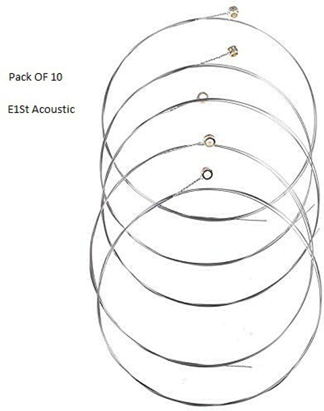 Mtunes Acoustic E1St Pack OF 10 Guitar String(Pack of 10, 10 Strings)