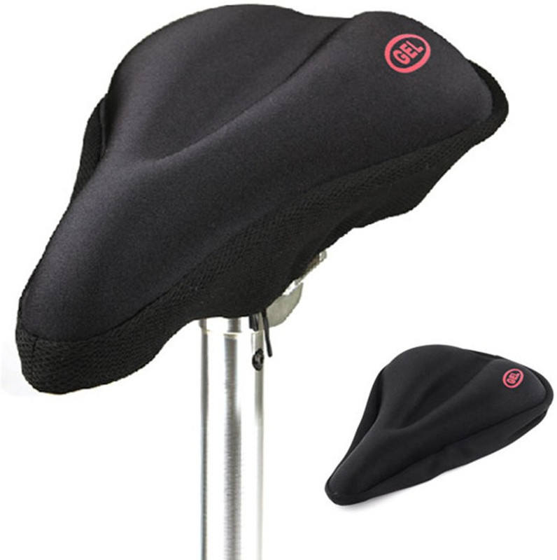 RESHNE Bicycle Gel Seat Cover For Mountain, Cushion (Black) Bicycle Seat Cover Free Size(Black)