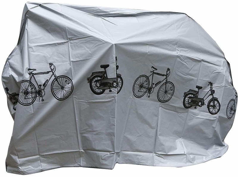 PEDFIT Bike Cycle Cover Polyester Waterproof Rain Water Resistant Dust Proof Cover Bicycle Cover Free Size(Silver)