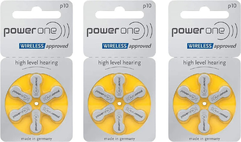Power one P10 Hearing Aid Battery (6X3 strip) 18 Cells Widex 312 Stethoscope Case(Silver)