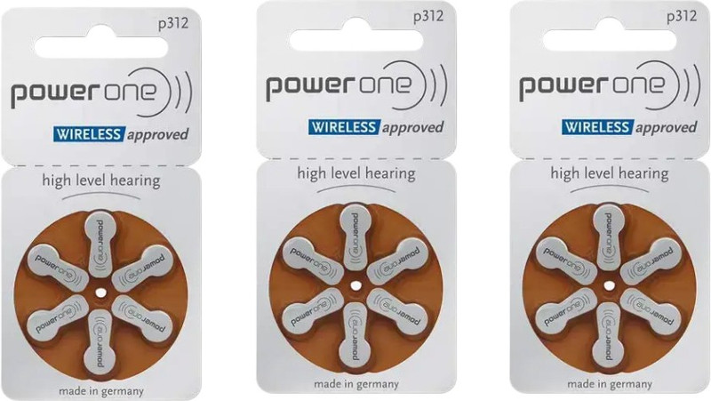 Power one P13 Hearing Aid Battery (6X5 strip) 30 Cells Hearing Aid Battery Stethoscope Case(Silver)