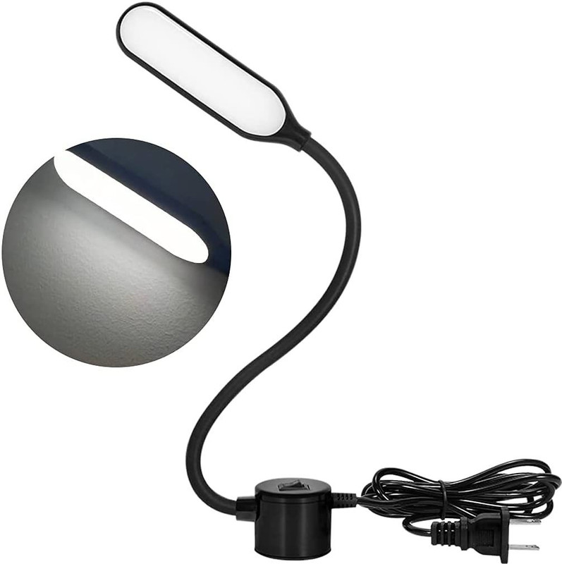 Peakcon Plastic Sewing Machine Light Â– 5W LED Lamp With 12 Leds Study Lamp(5 cm, Black)