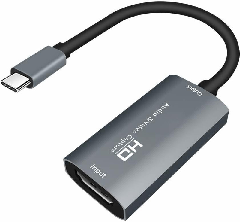 Etzin Video Capture Card, 4K Cam Link Card HDMI to USB 3.0 Capture Card 1080 inch Blu-ray Player(Grey)