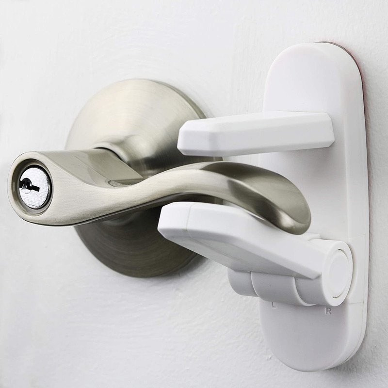 Max Home Baby Child Proof Safety Door Handle Locks Latches(White)