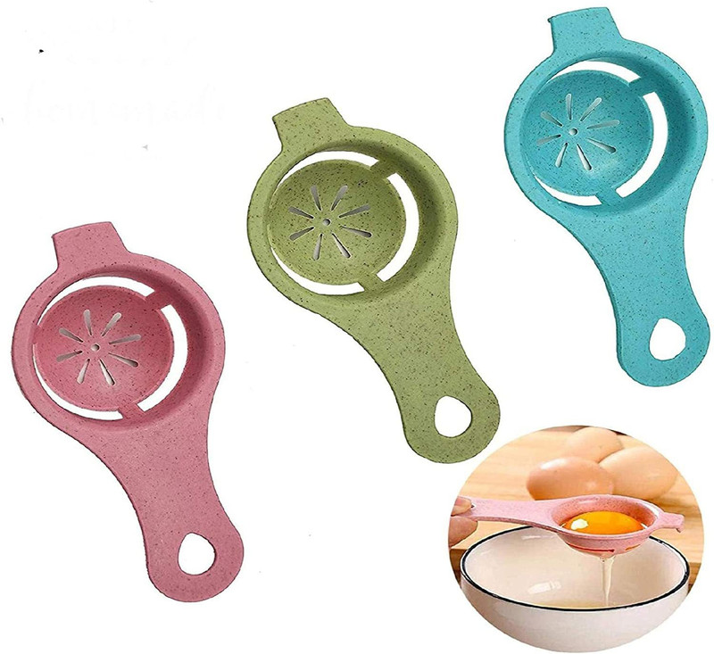 RASTVI 3PCS Egg Separator Whites Strainer Filter Dividers Spoon Kitchen Baking Plastic Egg Separator(Multicolor, Pack of 3)
