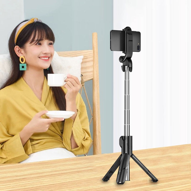 PULTO Tripod Extendable Bluetooth Selfie Stick|Monpod Mobile Phone Holder Stand Travel Single Gimbal for Mobile(400)