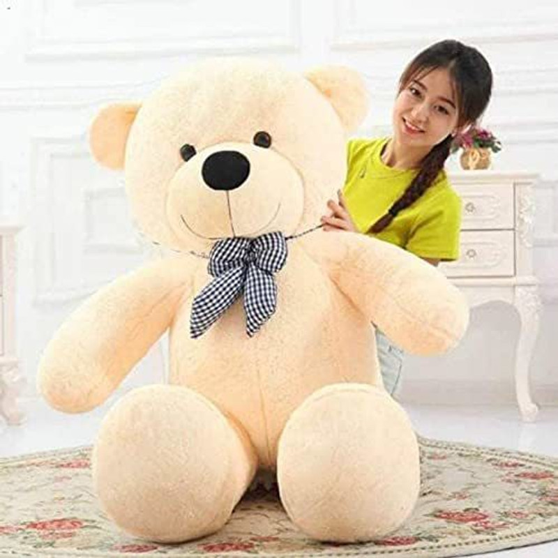 ASJS 3 feet Huggable And Loveable For Someone Special Teddy Bear - 90 cm (Cream) - 90 cm(Cream)