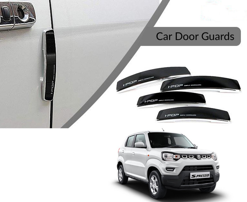 Etradezone Plastic Car Door Guard(Black, Pack of Set Of 4 Door Guard For Maruti S-Presso, Maruti, Universal For Car)