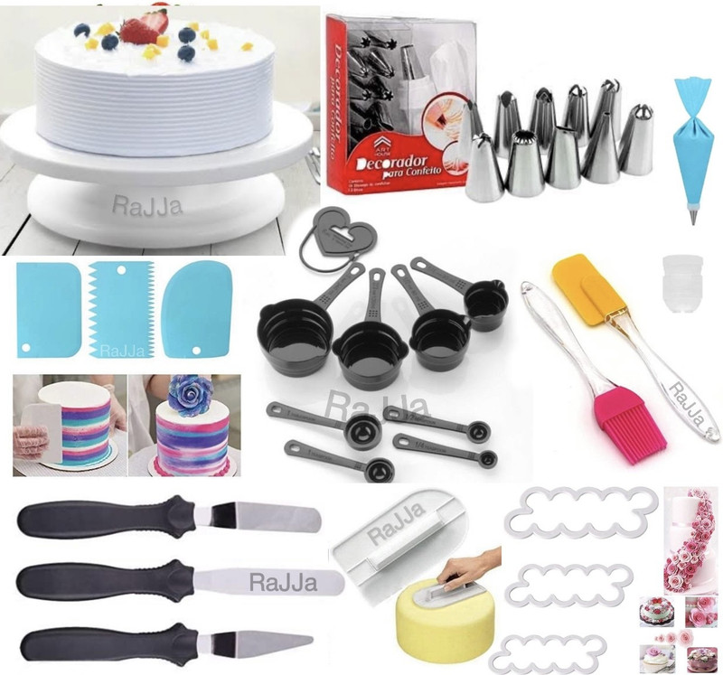 RAJJA Popular Combo Cake Baking Set Kitchen Tool Set(Multicolor, Baking Tools)
