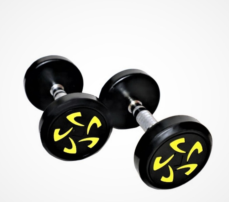 gymfreak Star Bouncer Dumbbell, Pair of 12.5 Kg Rubber Coated Bouncer Dumbbell 12.5kgx2pc Fixed Weight Dumbbell(25 kg)