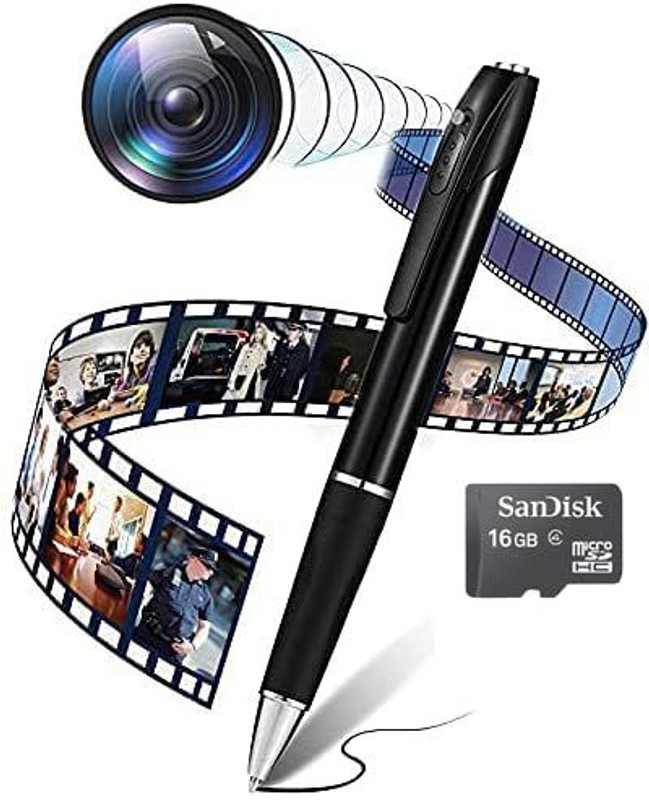 Pelupa Full HD 4k Pen Portable Camera with 75 Minutes Pen Battery Life, Slim Body Pen 1080p Camera Video and Audio Recording for Home,Office,Classroom,Meetings 1080p HD Video Recorder Security Camera(1 Channel)