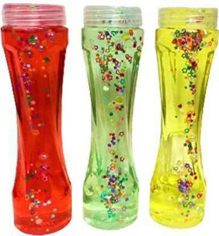 AKANSHA 3 Pcs Slime bottle/ Crystal clear slime/ stretchy slime/ Liquid slime Multicolor Multicolor Putty Toy