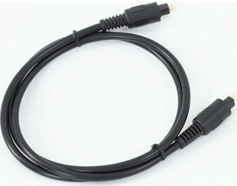 ULTRABYTES TV-out Cable Digital Audio Optical Fiber Optic Toslink Cable for Home Theater, TV, PS4..(Black, For TV, 1.5 m)