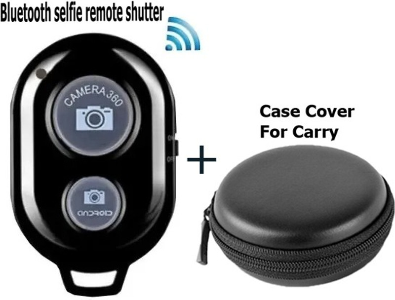 PULTO Bluetooth Remote Controller Shutter Button for Selfie Click Photo Clicker Camera Remote Control(Black)