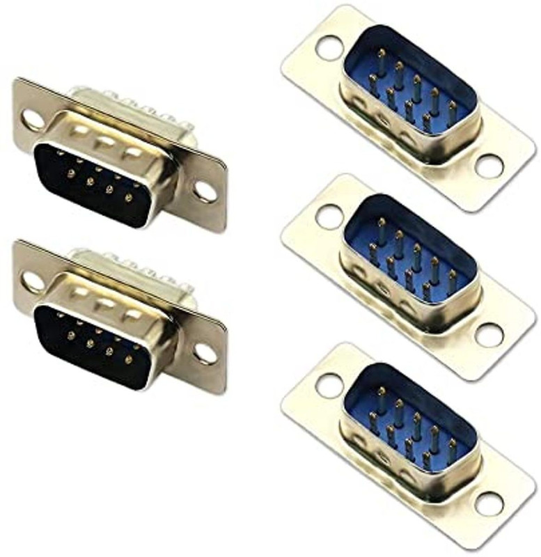 ERHIndia (Pack of 5) 2 Rows Solder Type Plug D-SUB Male Plug Power Supply Electronic Hobby Kit