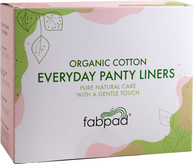 FabPad Organic Cotton Ultra Thin Biodegradable Rash Free Panty Liners (Pack of 80) Pantyliner(Pack of 80)
