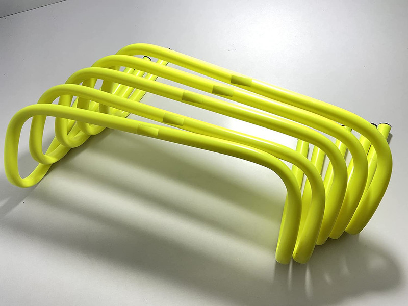 HACKERX New Agility Hurdle/Track and Field Hurdle 9inch 10 Hurdle PVC Speed Hurdles(For Adults, Children Pack of 10)