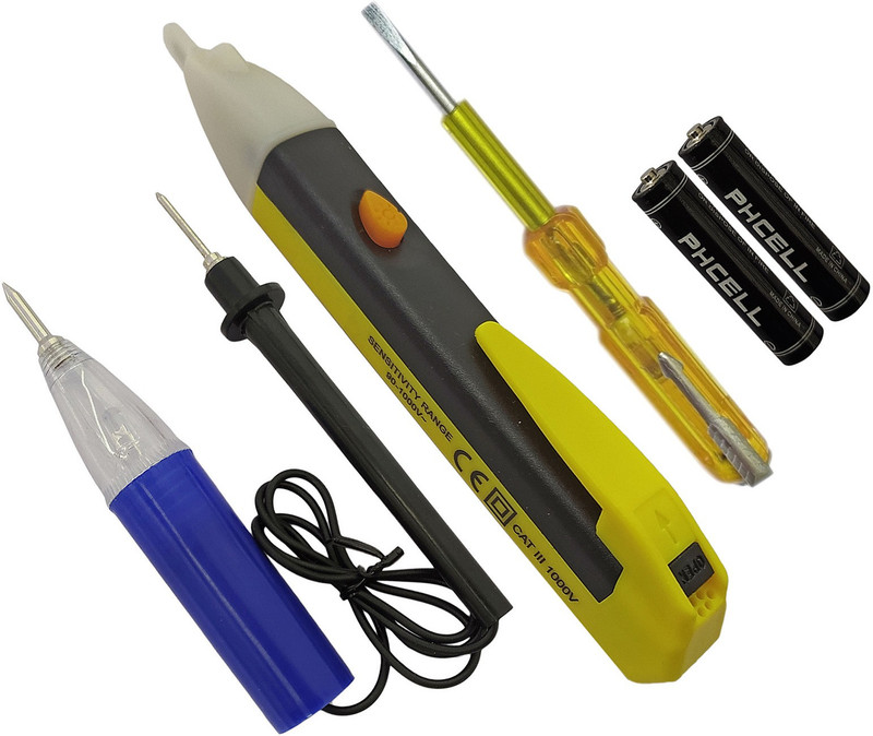 DUMDAAR Vt-46 1pc Alert Continuity Electric & 2in1 Screwdriver(Pack of 4) Analog Voltage Tester