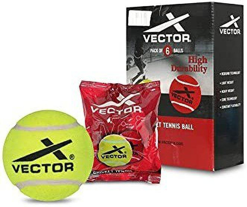 VECTOR X Heavy Cricket Tennis Ball(Standard, Pack of 6)
