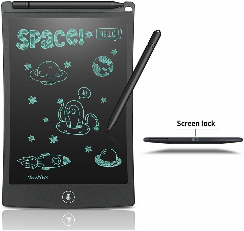 YAMAY LCD SLATE & to do list NOTEPAD & TABLET SKETCH BOOK with PEN & ERASER button(Black)