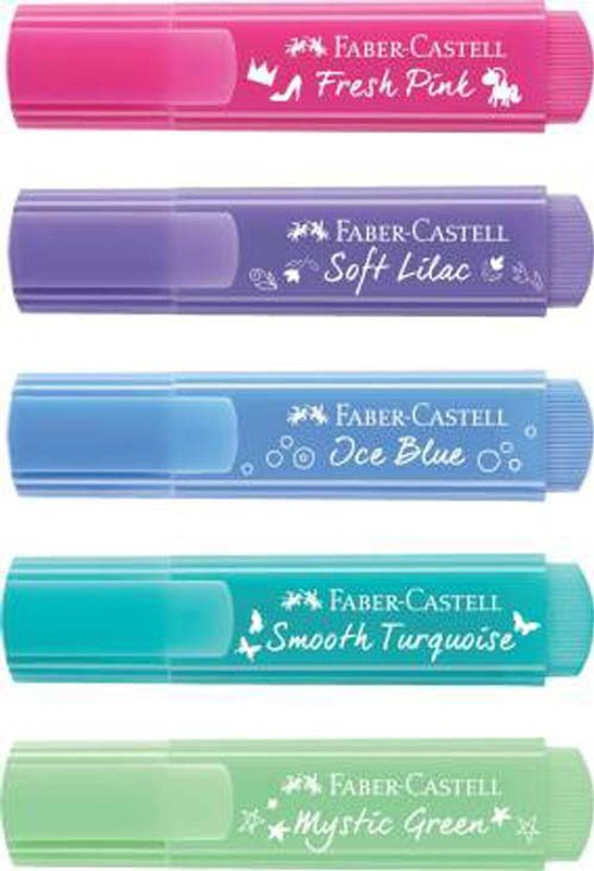 FABER-CASTELL Wallet of Pastel Color Textliner Pastel (Set of 5, Multicolor)(Set of 5, Multicolor)