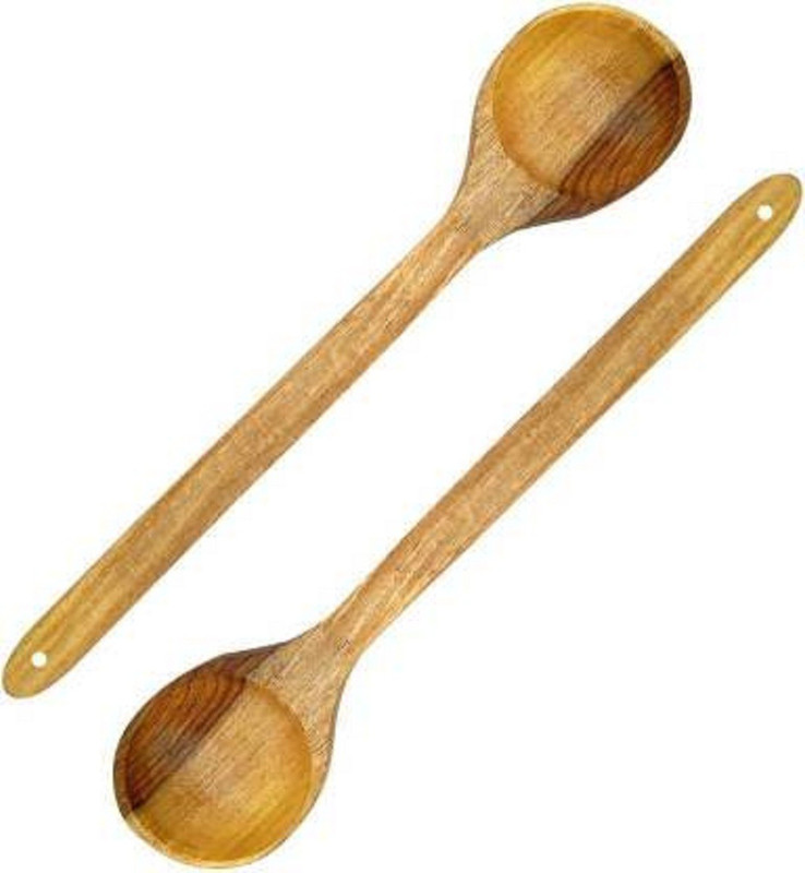 Alluringwood LADL01 Wooden Spatula(Pack of 2)
