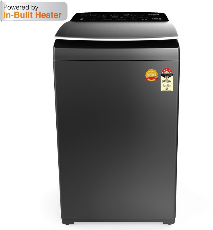 Whirlpool 9.5 kg 5 Star,With Hard water wash Fully Automatic Top Load Washing Machine with In-built Heater Grey(360 BW PRO-H 9.5 GRAPHITE 10YMW)