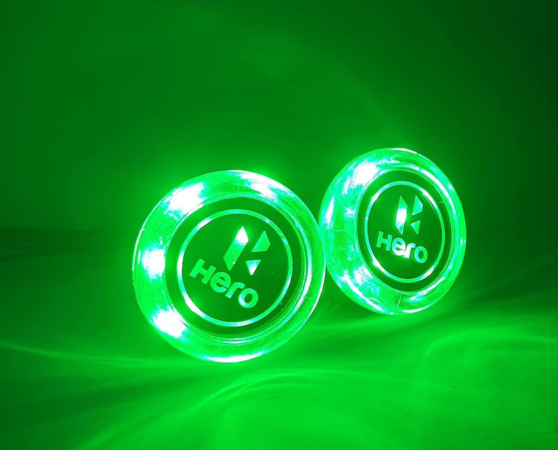 Deviant Buzz Universal For Bike & Scooty Handle Bar Weight Light Side Light Green/White Bike Handlebar Weights(2 Green, White)
