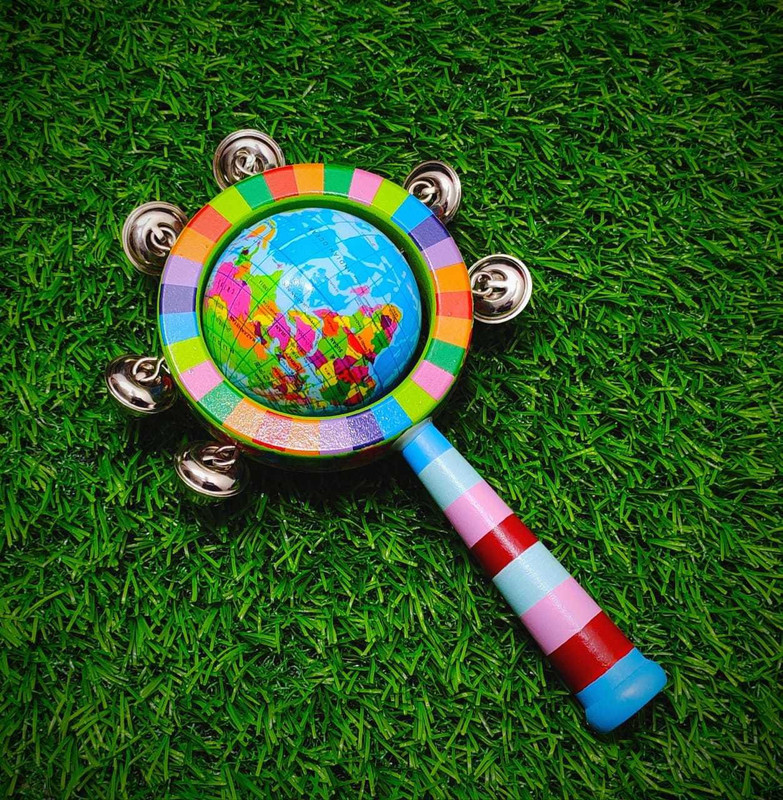 Creative Hub Wooden NonToxic Colourful Rattle Toys for New Born Baby,Musical Infant Toy(Multicolor)