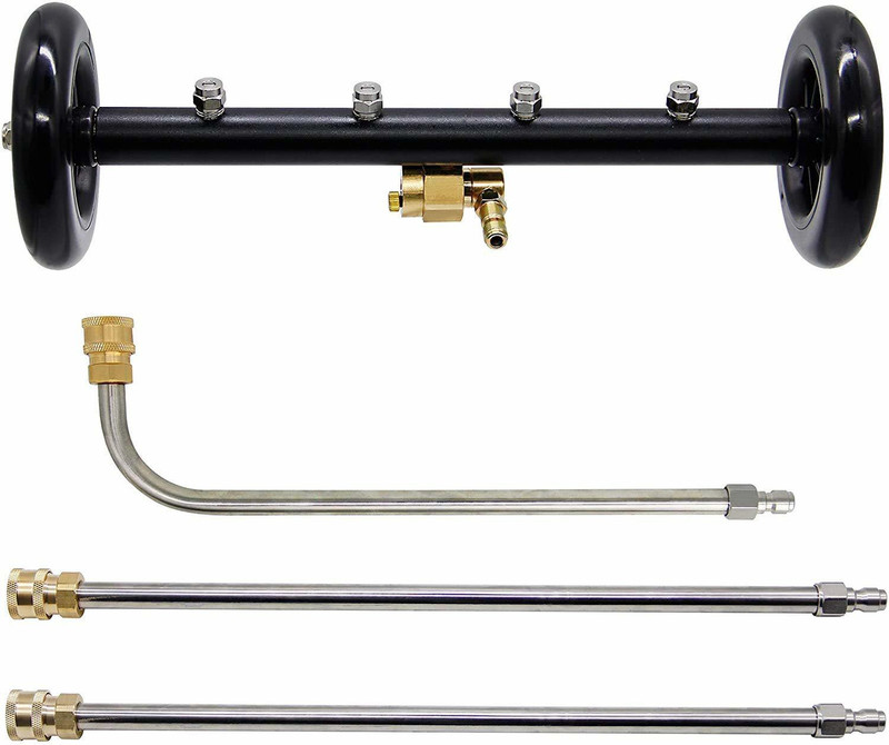 Ballorex 16" Undercarriage Cleaner for Pressure Washer with 2 Pc. Wand and 90 Degree Wand Spray Gun