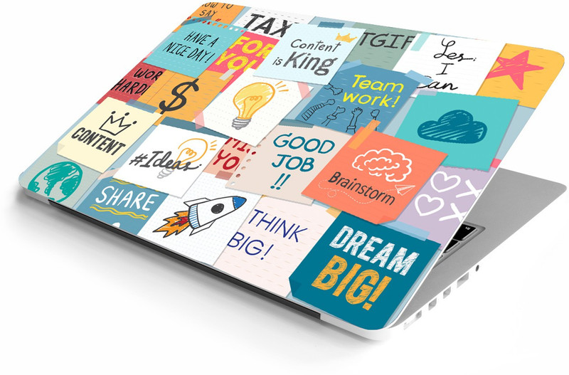NoWorries World map laptop skin/ Quote Laptop sticker 15.6inch laptop skin Size-11x16inche VINYL Laptop Skin Compatible for 15.6 inch(Theme: Patterns, Illustrations, Signs & Symbols, Comics & Cartoons, Typography, Graffiti)