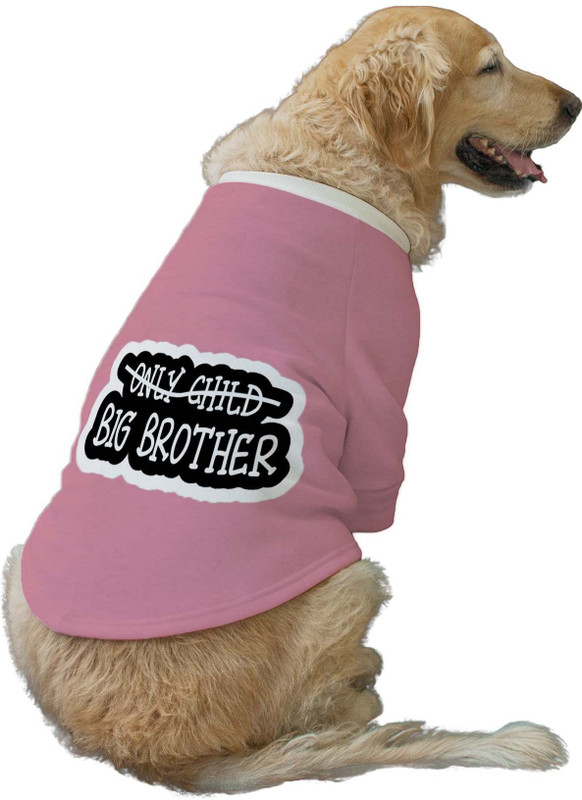 RUSE T-shirt for Dog(Big Brother Printed Dog Technical Jacket/Coat/Pink/XXS)