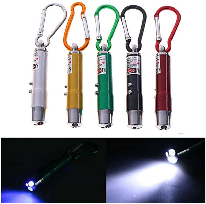 HRIZR Laser Pointer Laser Torch with Emergency hazard LED lights and hook (650 nm)(650 nm, Multicolor)