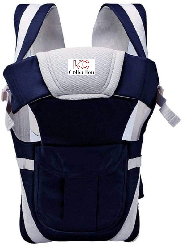 KC COLLECTION 4-in-1 Adjustable Baby Carrier Cum Kangaroo Bag Baby Carrier(Navy Blue, Front Carry facing in)