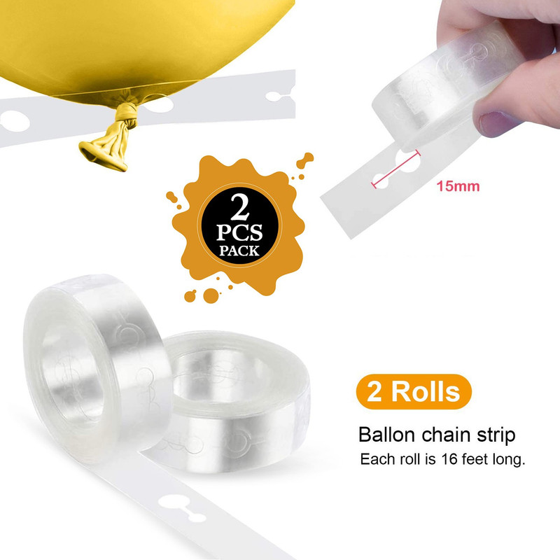 ZYOZI Balloon Arch Kit Balloon Decorate Strip Kit for Garland,Each 16 Feet(Pack of 2)(Set of 2)