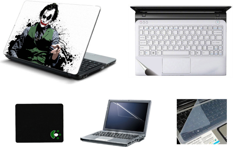 Mitram 5in1 Laptop Accessories Combo 15.6 Inch Shivaya laptop Skins Stickers, Screen Guard, Key Guard, Mouse Pad and Palmrest Skin for HP-DELL-Lenovo-Asus-Acer Laptops || Notebooks Combo Set(Multicolor)