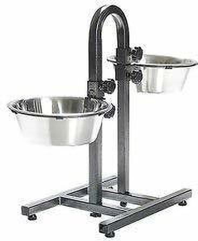 Pups&Pets Adjustable Elevated Pet Feeder Raised Dog Bowls Dog Feeding Stainless Steel Pet Bowl(200 ml Multicolor)