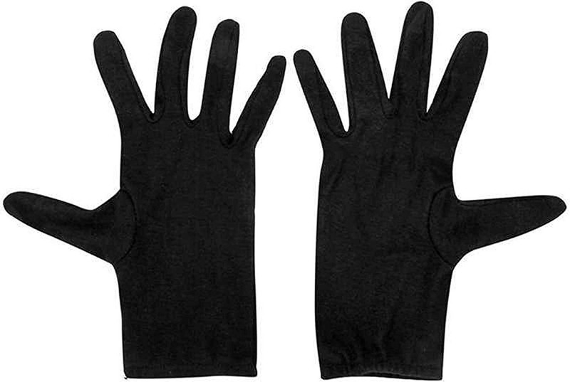 malvina Women's Cotton Hand Summer Gloves for Protection From Sun Burn/Heat Inner Gloves(White)