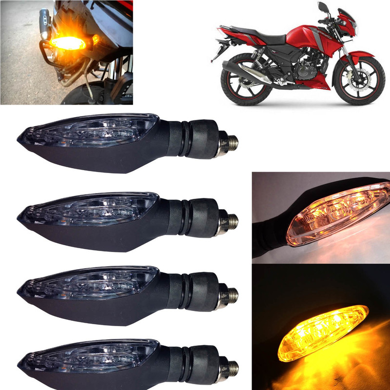 Pious Front, Rear, Side LED Indicator Light for TVS Apache RTR 160(Amber)