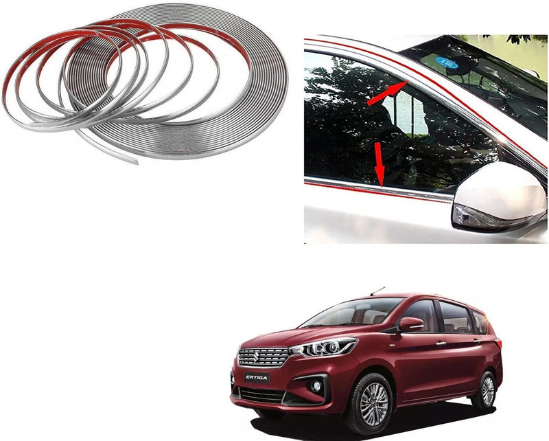 KOZDIKO 14MM CHROME STRIP ROLL FOR NEW ERTIGA (2019-PRESENT) Car Beading Roll For Bumper, Door, Window(20 m)