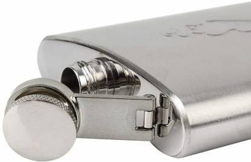 nunki trend Walker Embossed Design10 oz (295.5 ml) Hip FlaskDrinks Wine Whiskey PocketHolder Stainless Steel Hip Flask(295 ml)