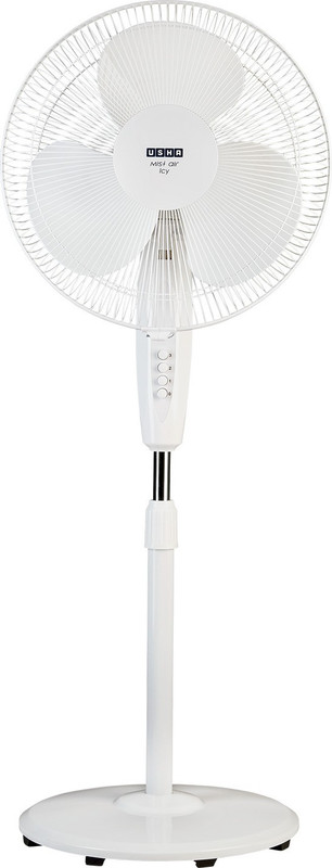 USHA Mist Air Icy 400 mm 3 Blade Pedestal Fan(White | Pack of 1)