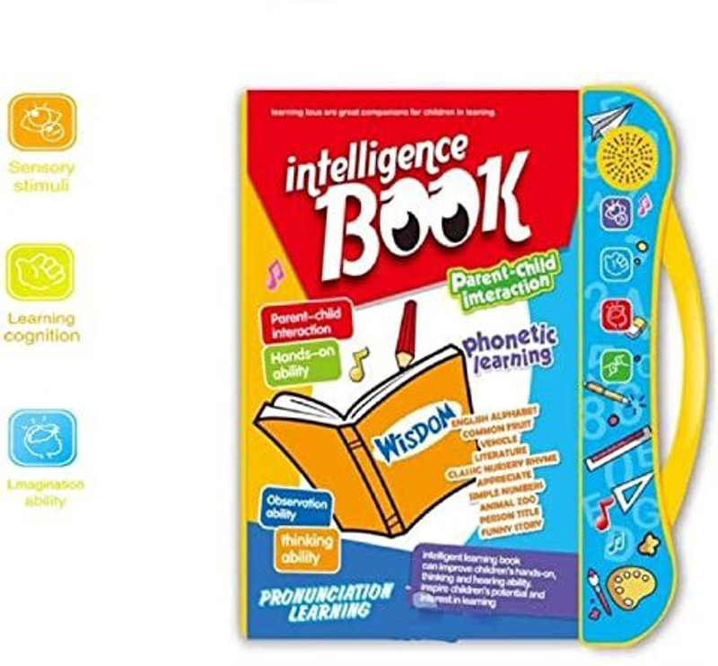 WANQLYN Intelligence Book Musical English Educational Phonetic Learning Book(Multicolor)