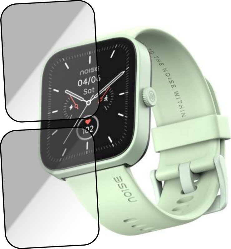 PONDRIK Tempered Glass Guard for Noise ColorFit Caliber Smartwatch(Pack of 2)