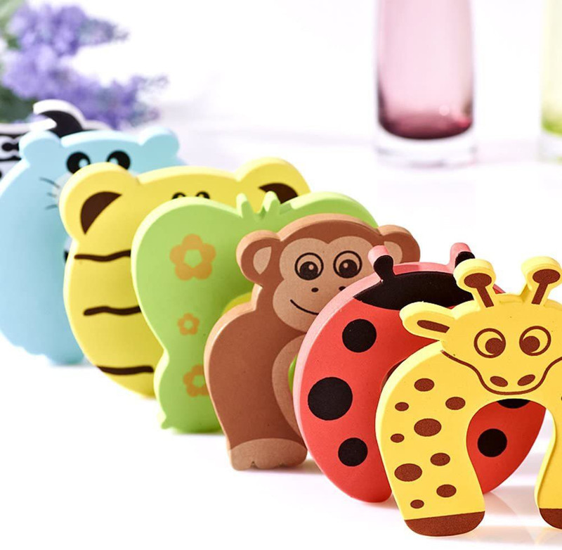 SIYANSHU 7-Piece Baby Safety Door Protection Cartoon Animal Shape Finger Protector(Random)